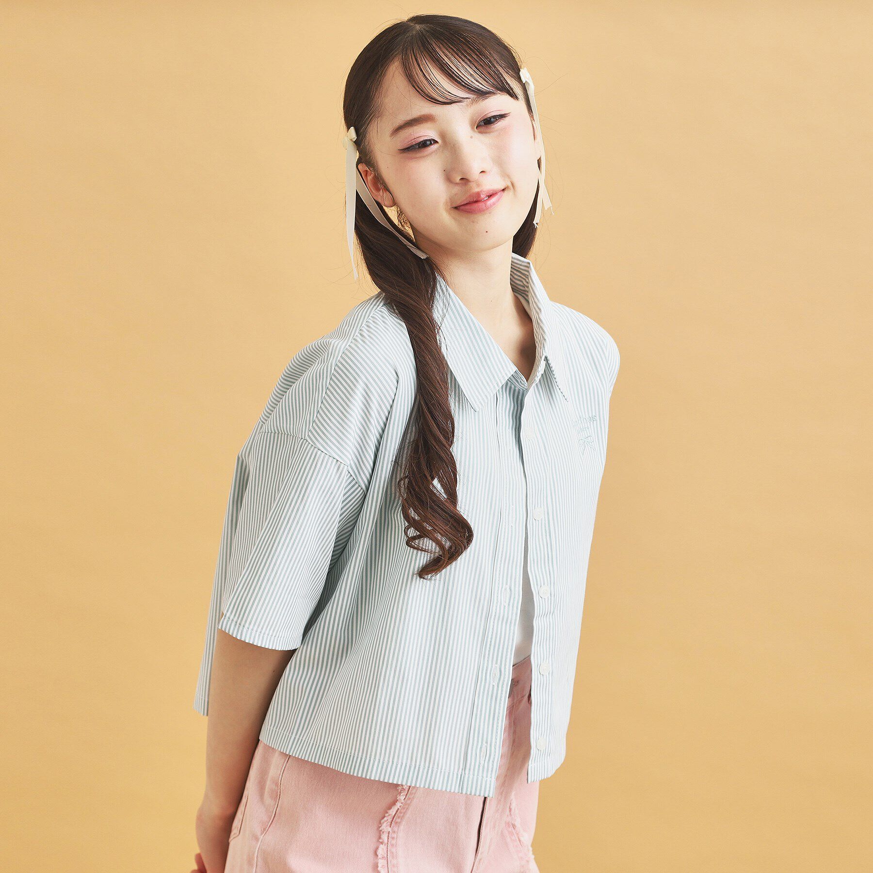 PINK-latte「【セットアイテム】ストライプシャツ＋タンク」|その他|