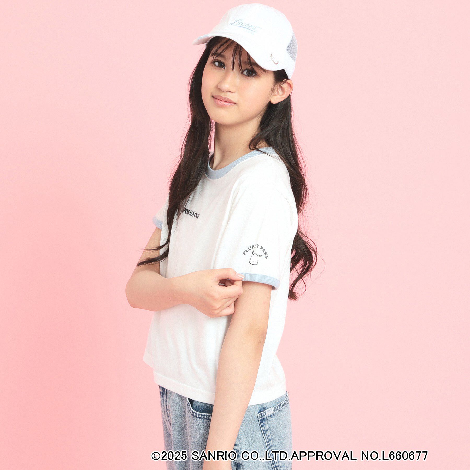 PINK-latte「【サンリオキャラクターズコラボ】リンガーTシャツ」|Tシャツ・カットソー|