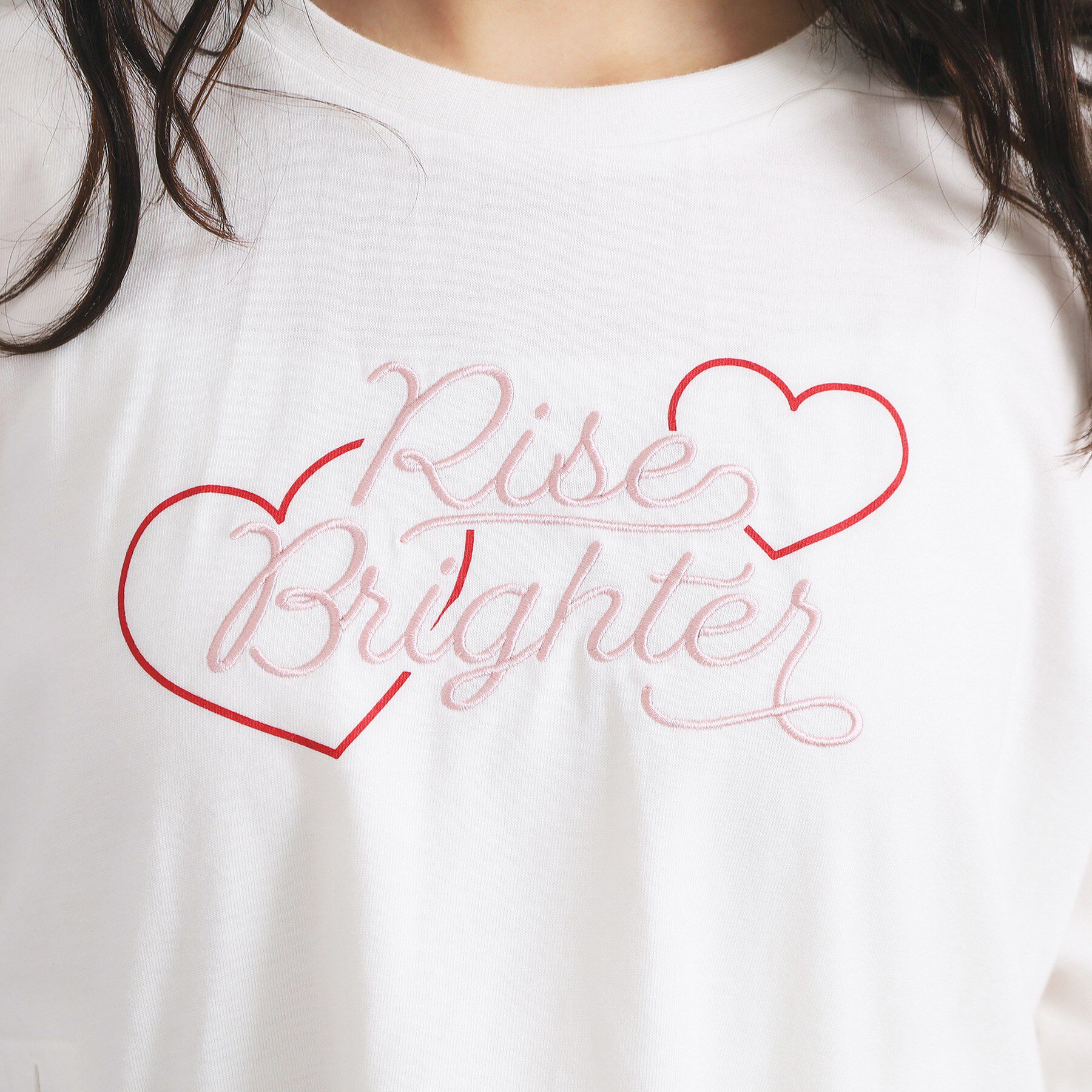 PINK-latte「レースアップTシャツ」|Tシャツ・カットソー|