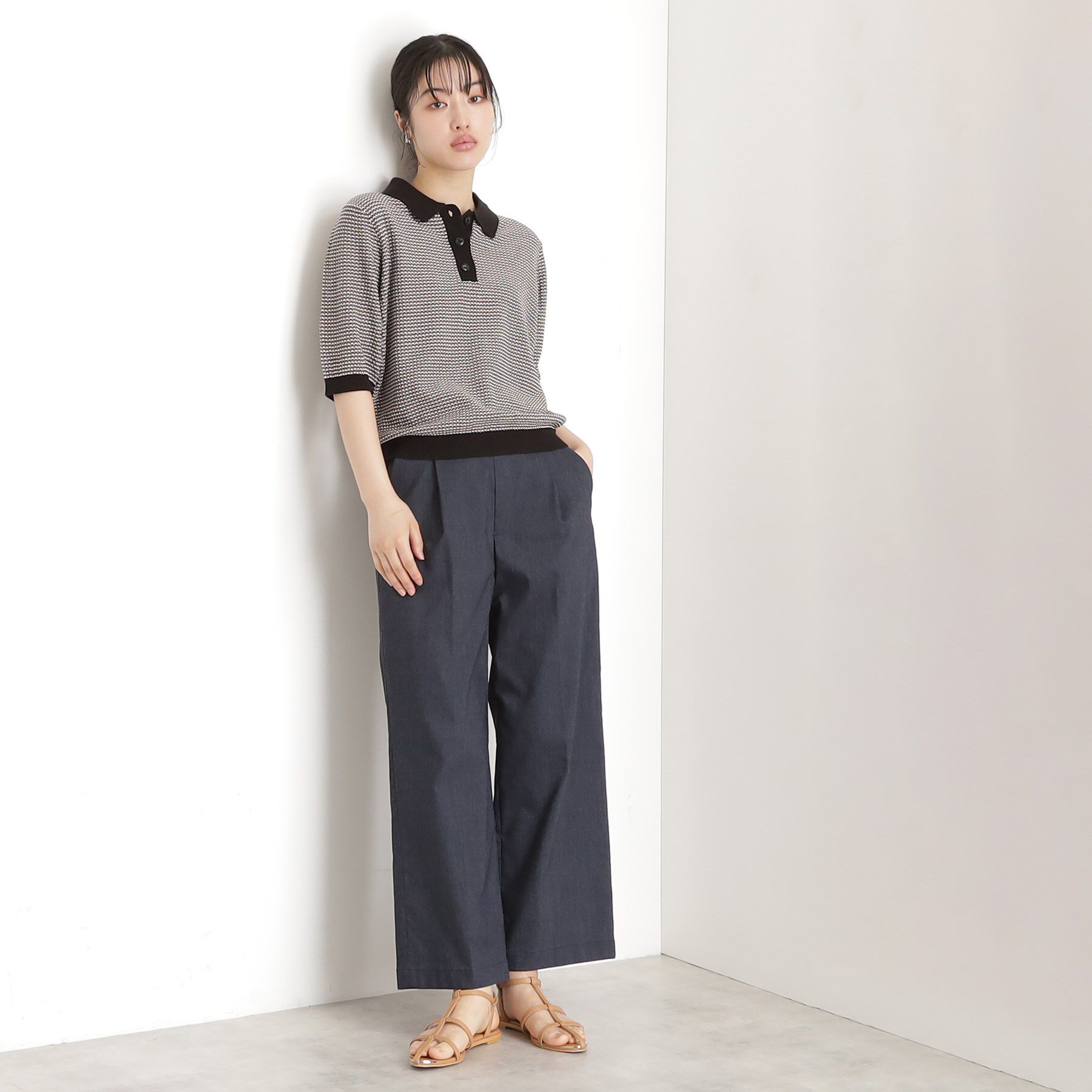 THE SHOP TK「【XS-XLサイズ/ラクに穿ける】ハイパーストレッチワイドパンツ/接触冷感/洗える」|その他|