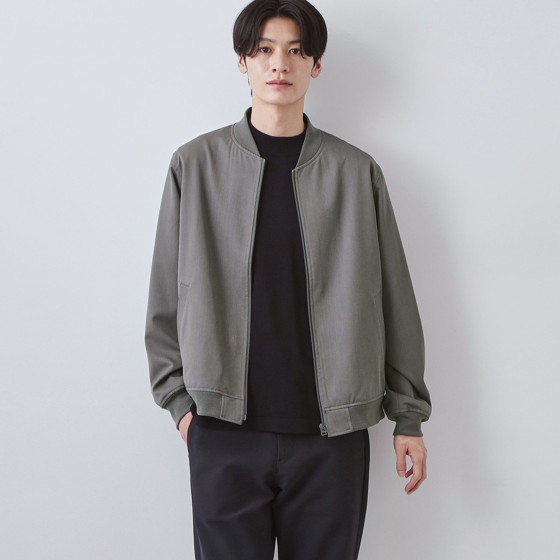 THE SHOP TK「Flexline ストレッチリブブルゾン」|ブルゾン・スタジャン|