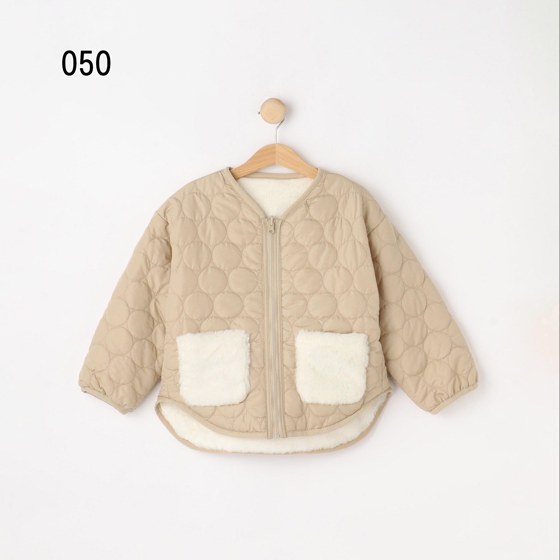 SHOO･LA･RUE「【100-150cm/撥水】キルト&times;ファーリバーシブルブルゾン」|ブルゾン・スタジャン|