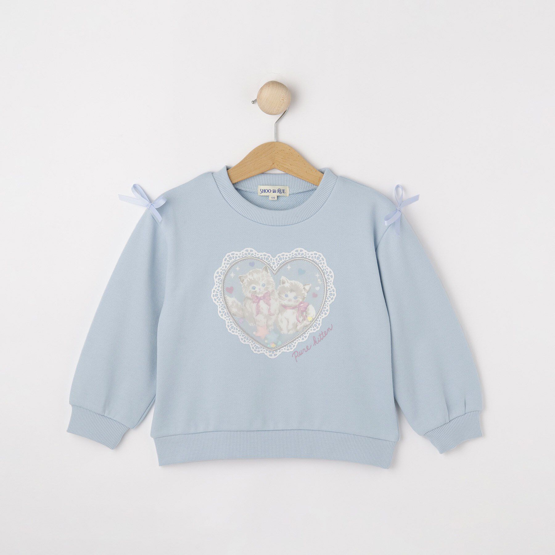 SHOO･LA･RUE「【100-150cm】オーガンジーモチーフスウェット」|その他|サックスブルー(09