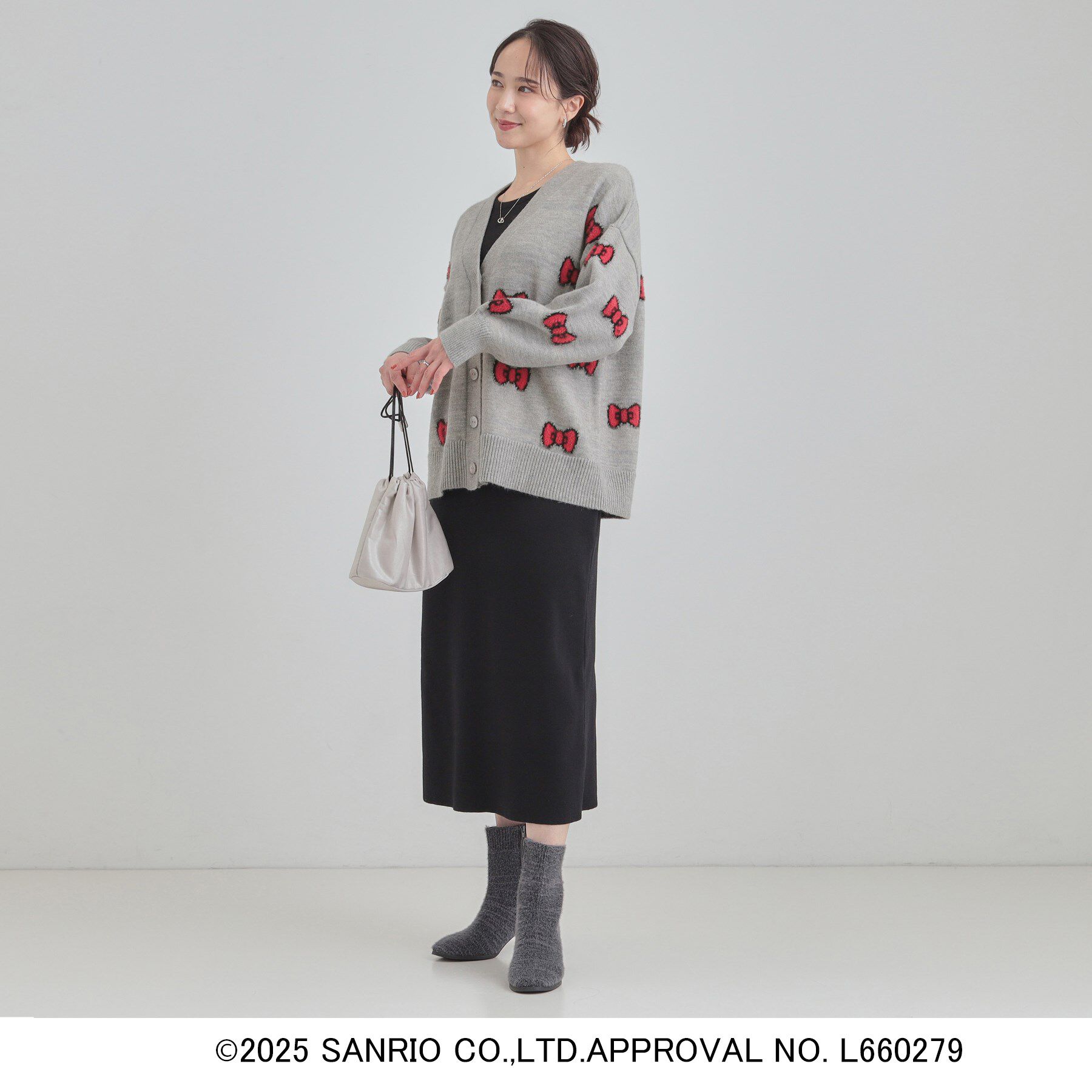 SHOO･LA･RUE「【HELLO KITTY コラボ】Vネックジャカードカーディガン」|カーディガン|