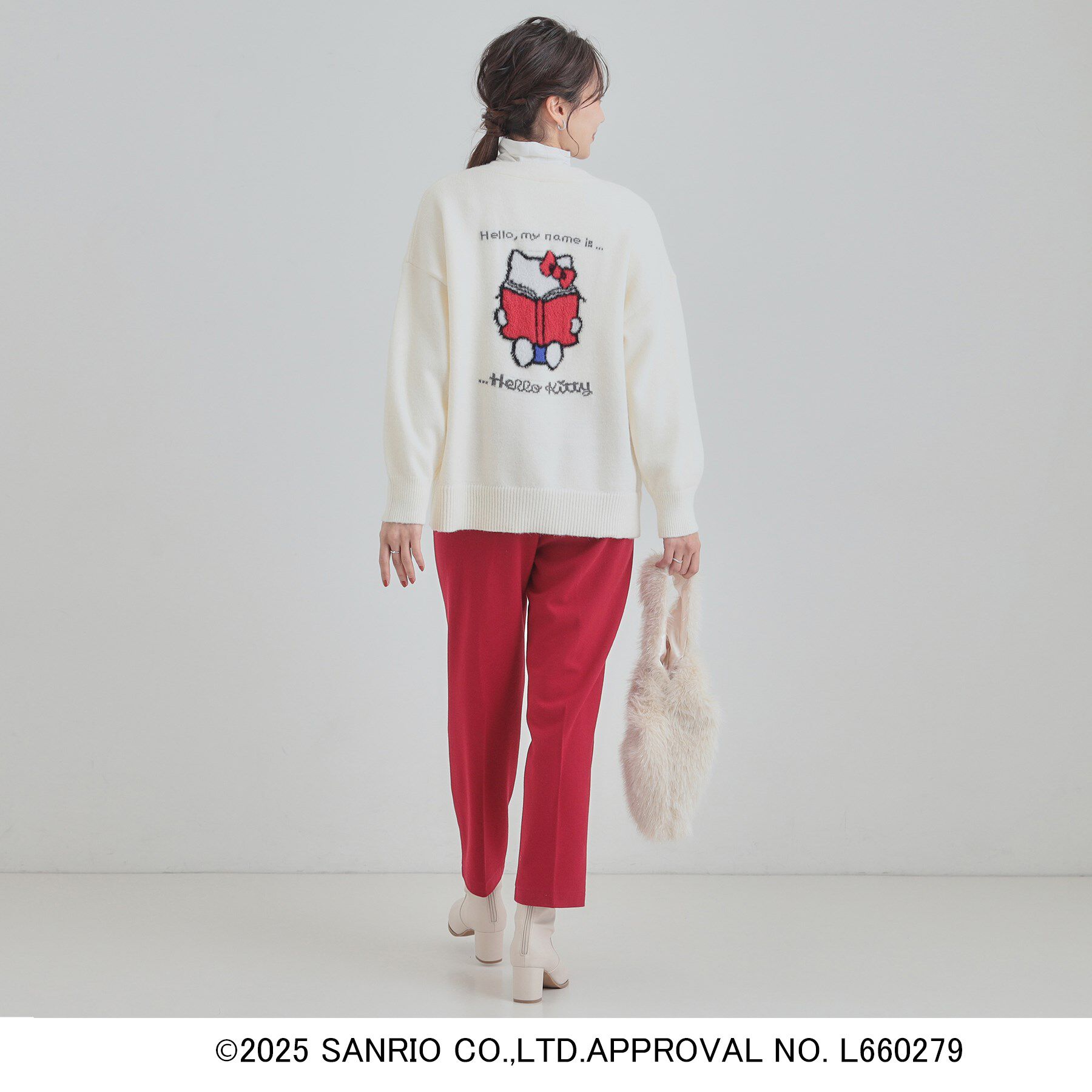 SHOO･LA･RUE「【HELLO KITTY コラボ】Vネックジャカードカーディガン」|カーディガン|