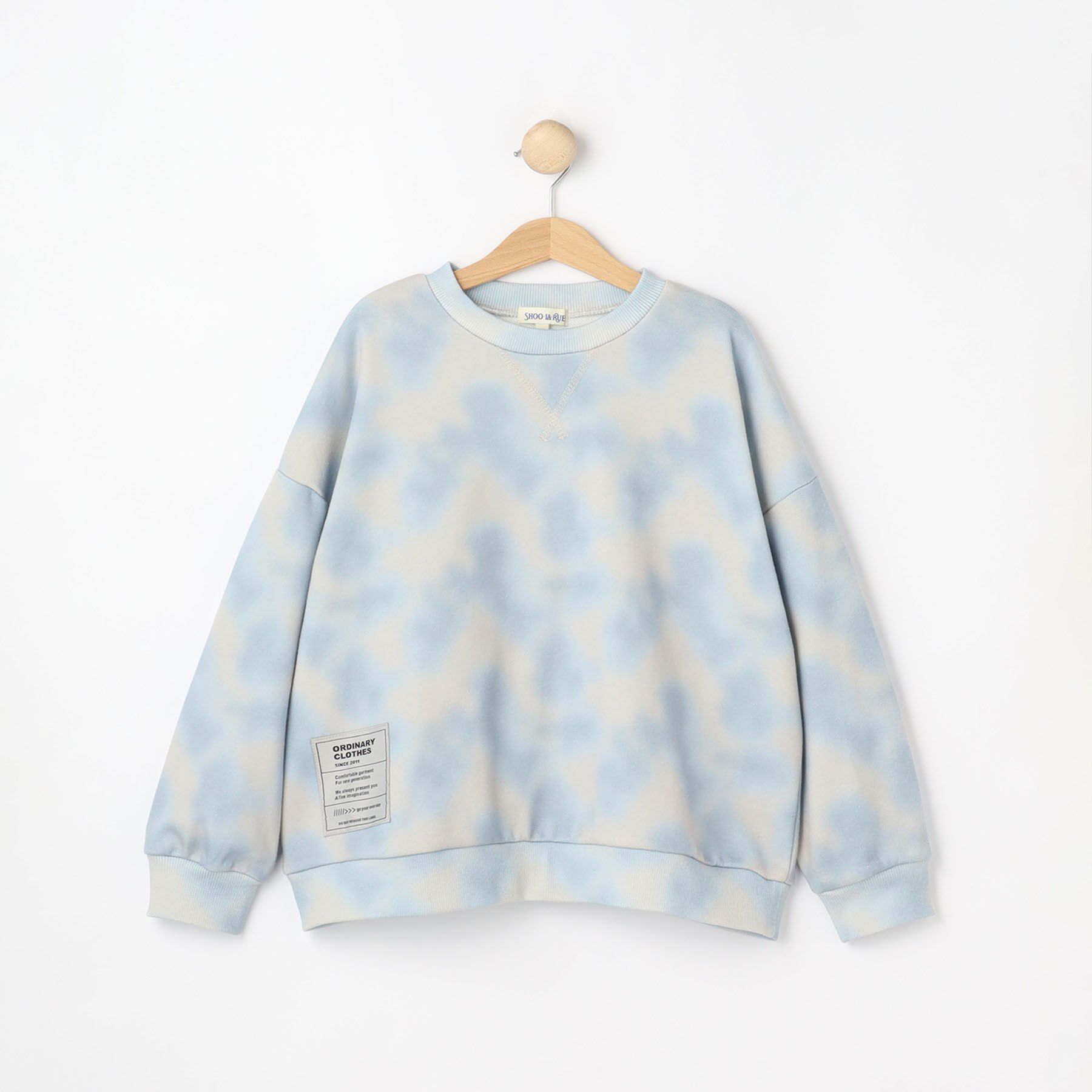 SHOO･LA･RUE「【130-150cm】タイダイ柄プリント裏毛スウェット」|その他|ブルー(191)