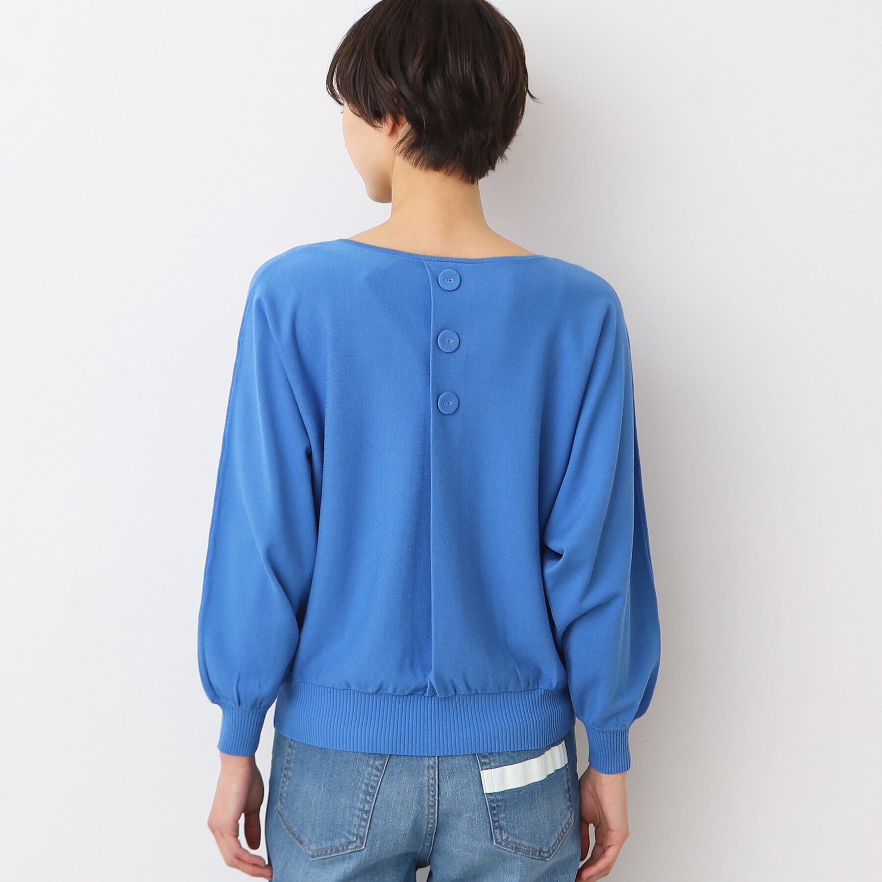 Dessin「【洗える】後ろボタンニットプルオーバー長袖（XS～L）」|ニット・セーター|