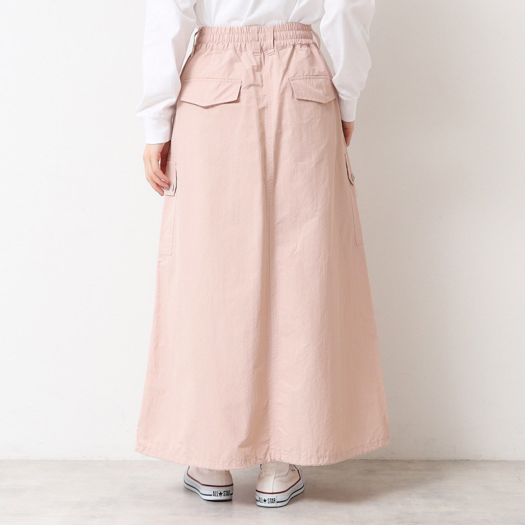 Dessin「【洗える・ウエストゴム】スピンドル付カーゴスカート」|スカート|