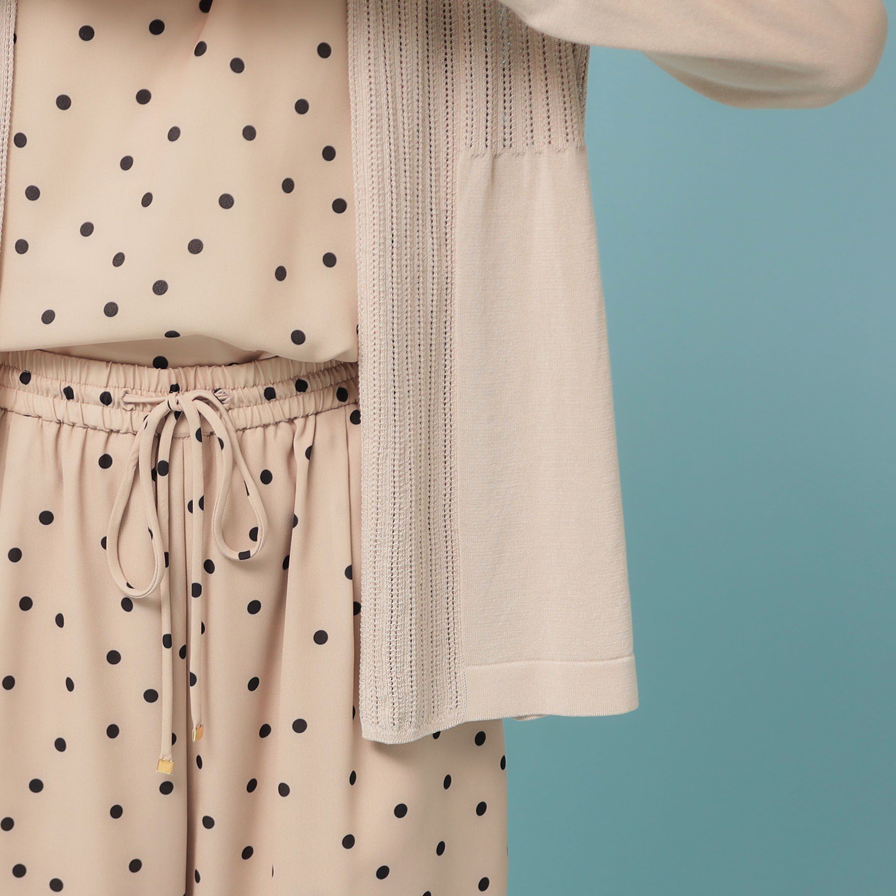 SunaUna「【軽羽織り／日本製】ミドル丈着流しカーディガン」|カーディガン|