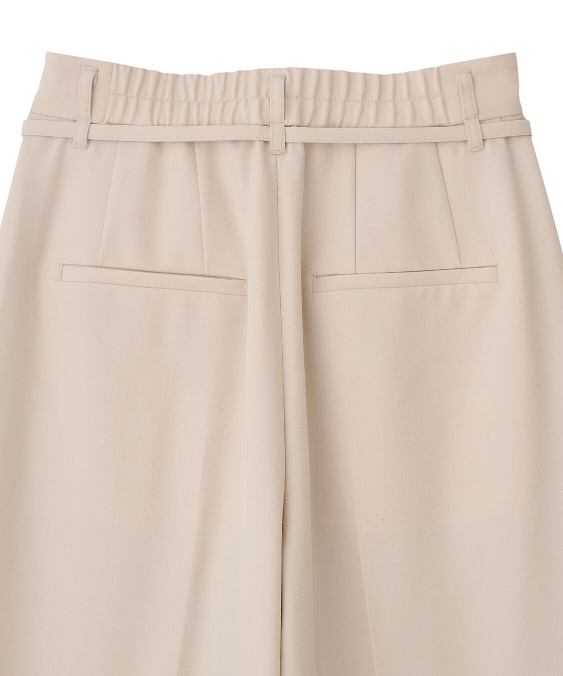 COCO DEAL「細ベルト付きタックワイドパンツ」|スラックス|