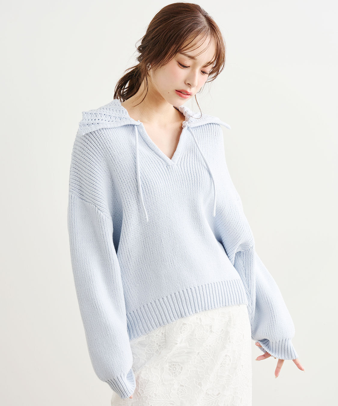 COCO DEAL「ビッグカラースキッパーニット」|ニット・セーター|