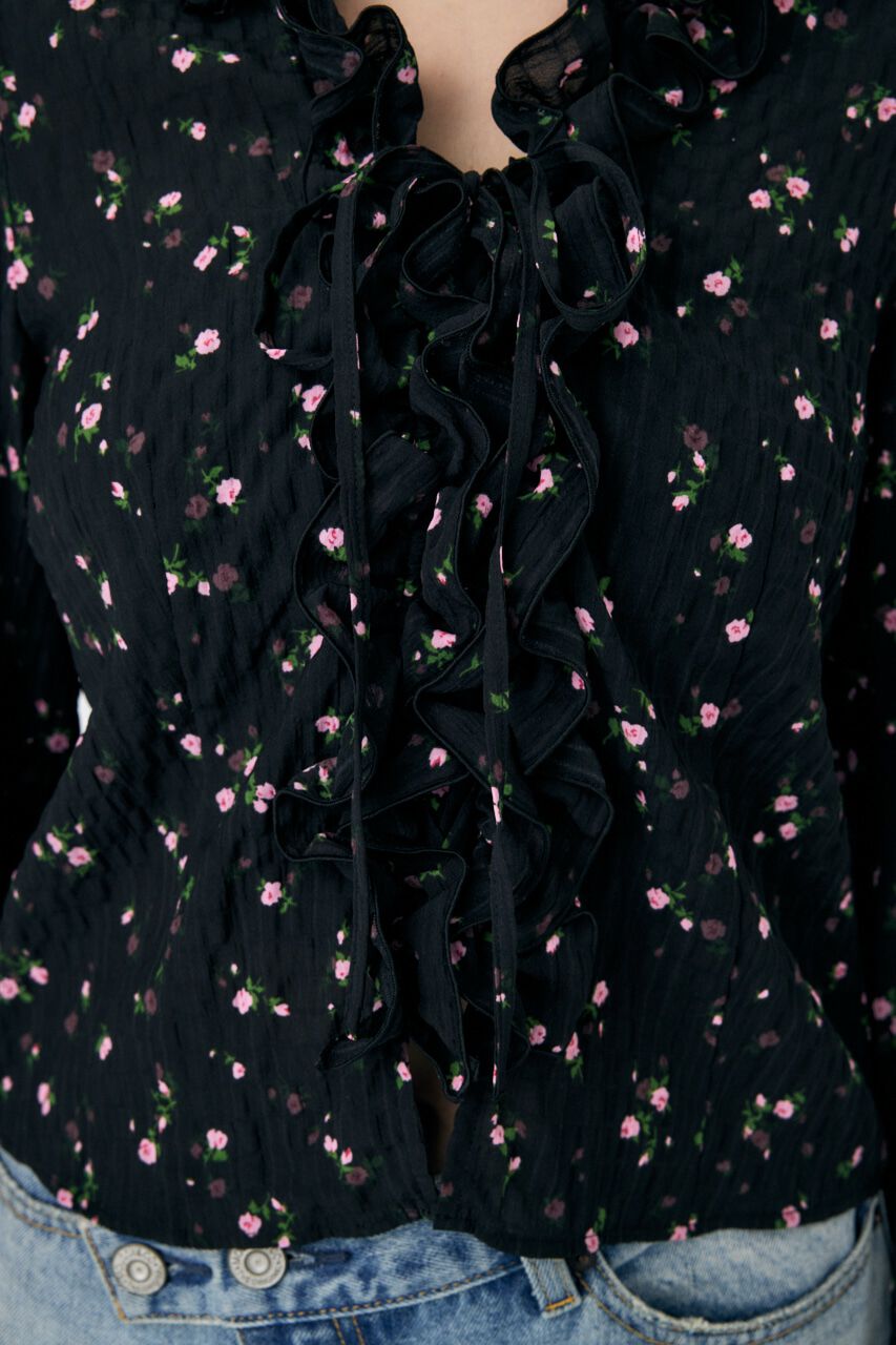 MOUSSY「LACE UP RUFFLE ブラウス」|シャツ・ブラウス|