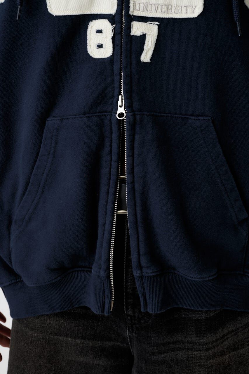 MOUSSY「COLLEGIATE ZIP フーディー」|パーカー|