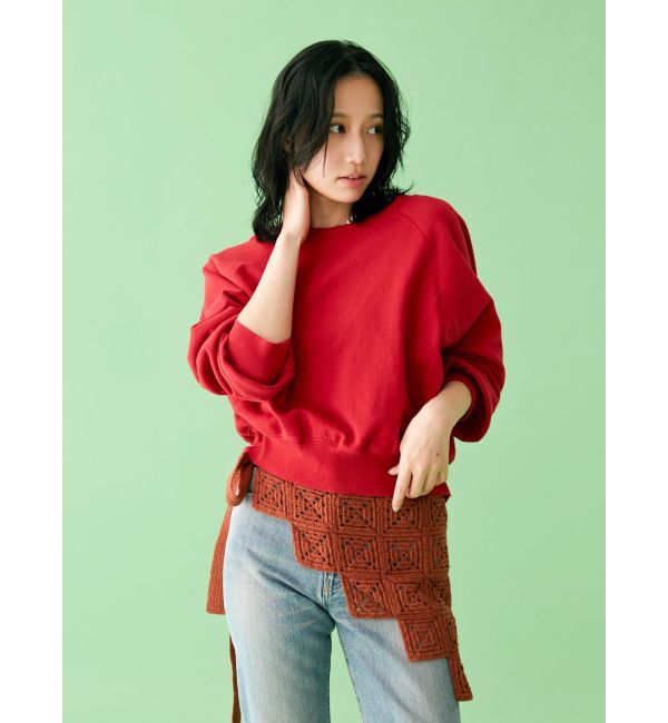 Ungrid「【WEB限定】ラグランダメージスウェット」|Tシャツ・カットソー|