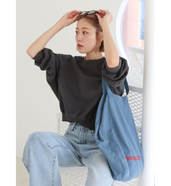 Ungrid「【WEB限定】ラグランダメージスウェット」|Tシャツ・カットソー|