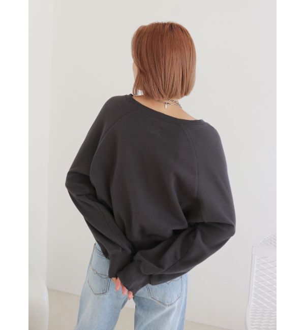 Ungrid「【WEB限定】ラグランダメージスウェット」|Tシャツ・カットソー|