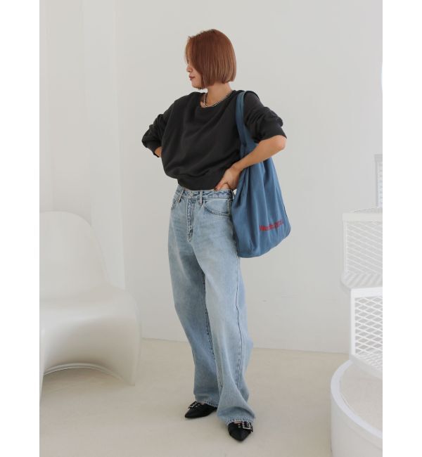 Ungrid「【WEB限定】ラグランダメージスウェット」|Tシャツ・カットソー|