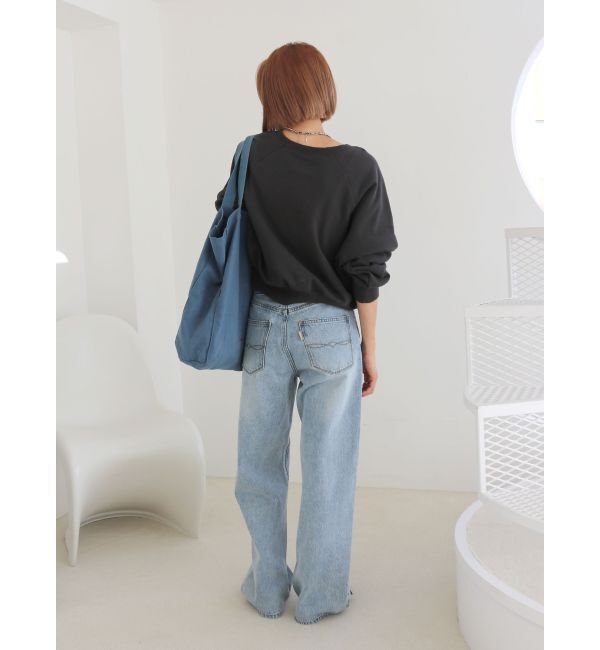 Ungrid「【WEB限定】ラグランダメージスウェット」|Tシャツ・カットソー|