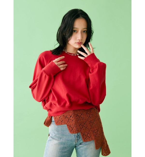 Ungrid「【WEB限定】ラグランダメージスウェット」|Tシャツ・カットソー|