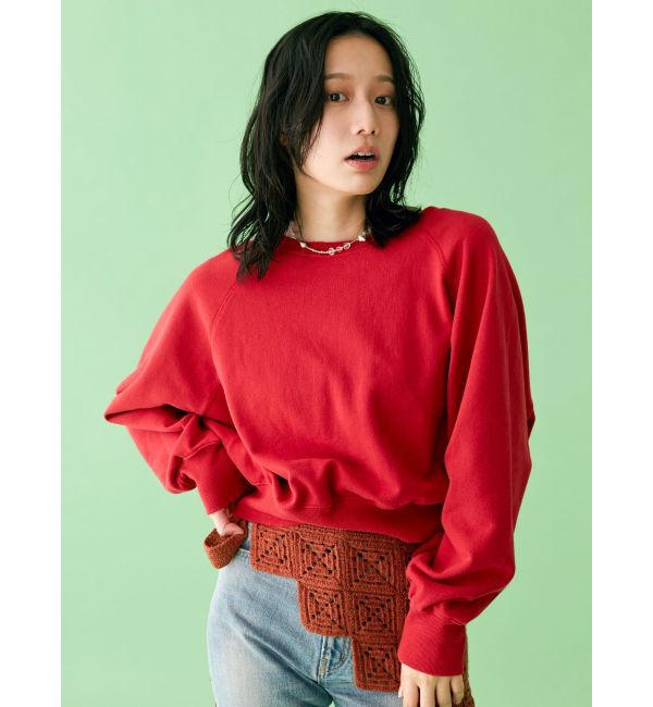 Ungrid「【WEB限定】ラグランダメージスウェット」|Tシャツ・カットソー|