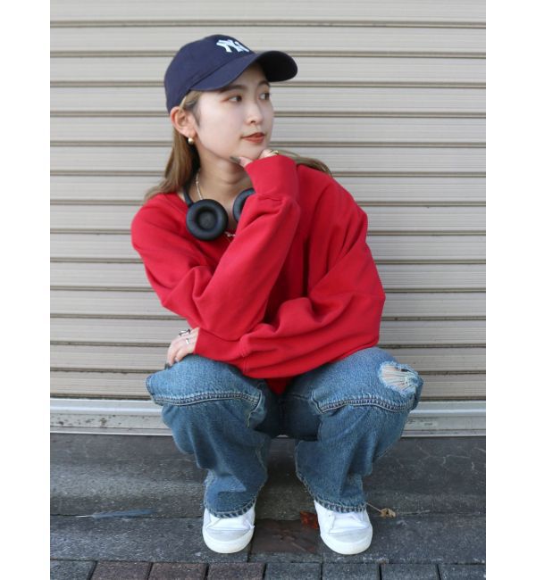 Ungrid「【WEB限定】ラグランダメージスウェット」|Tシャツ・カットソー|