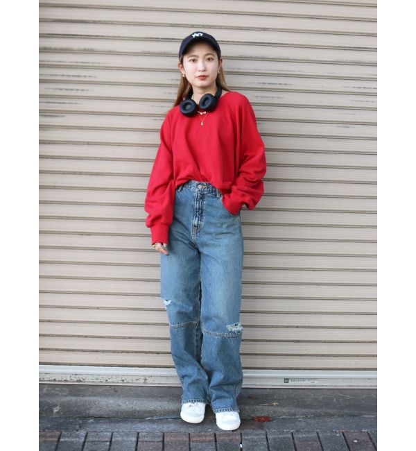 Ungrid「【WEB限定】ラグランダメージスウェット」|Tシャツ・カットソー|