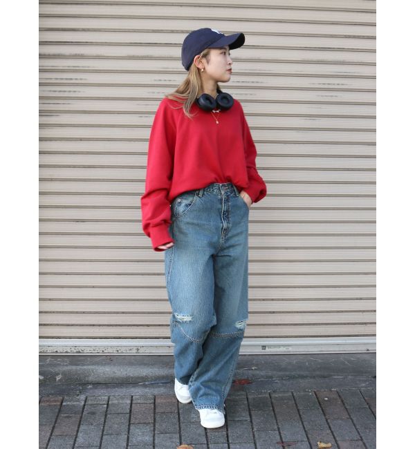 Ungrid「【WEB限定】ラグランダメージスウェット」|Tシャツ・カットソー|