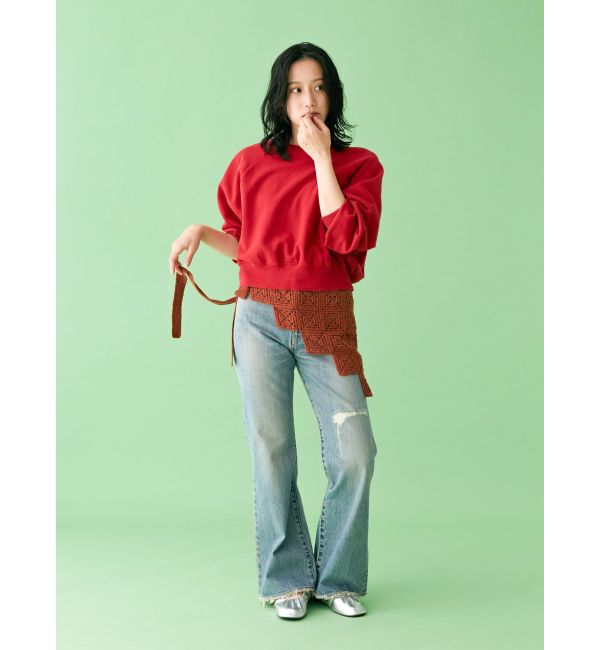 Ungrid「【WEB限定】ラグランダメージスウェット」|Tシャツ・カットソー|