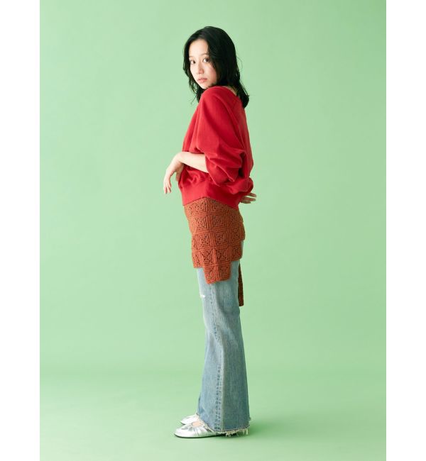 Ungrid「【WEB限定】ラグランダメージスウェット」|Tシャツ・カットソー|