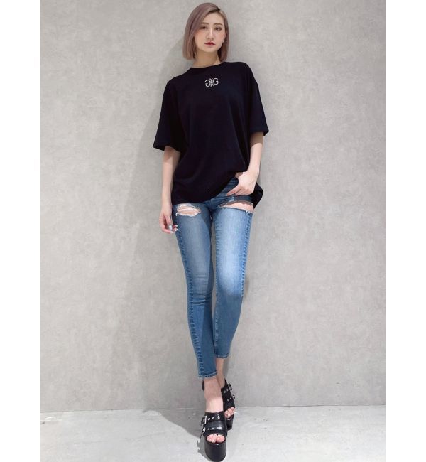 GYDA「BACK GYDAラインストーンBIG Tシャツ」|Tシャツ・カットソー|