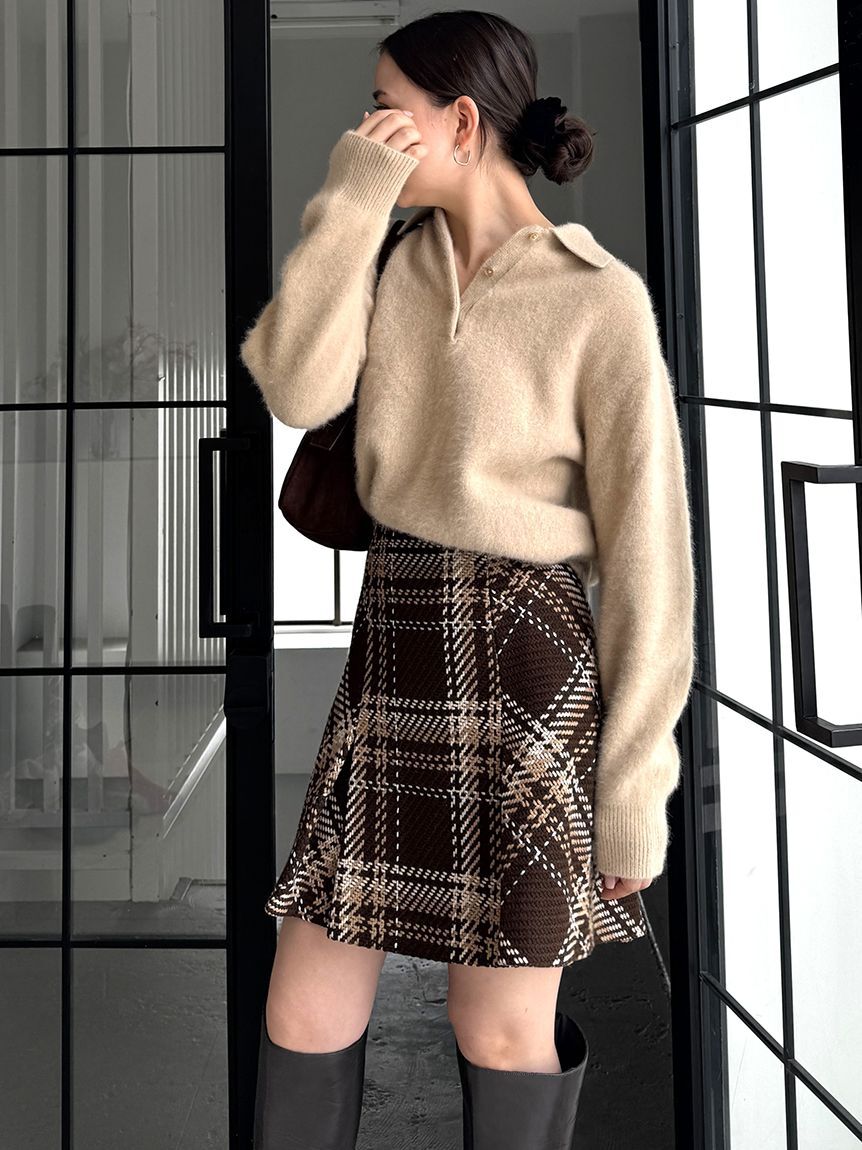 Sustainableロービングチェックミニスカート（SNIDEL）｜ルミネの