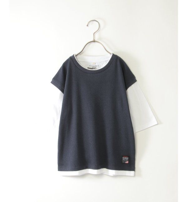 ikka kids「ワッフルベストレイヤー7分袖Tシャツ（120~160cm）」|Tシャツ・カットソー|