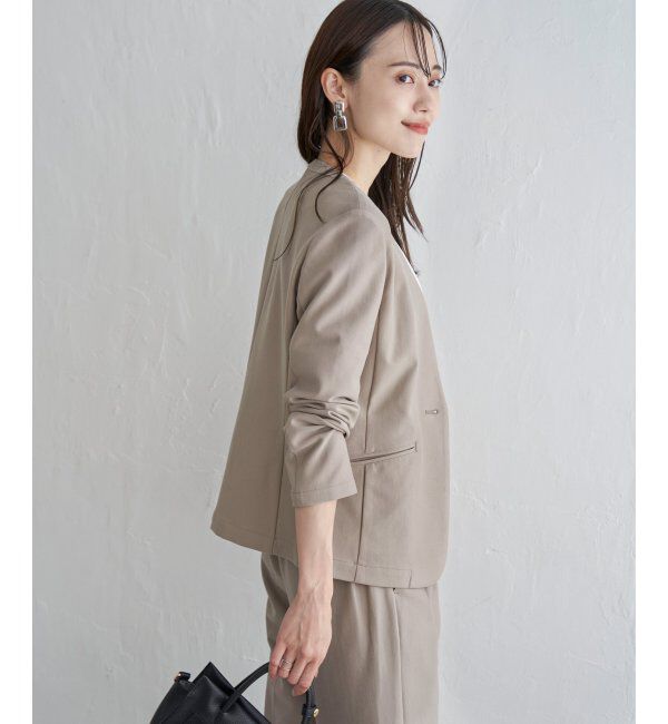 IKKA LOUNGE「【洗濯機で洗える／セットアップ対応】GOKU楽カットソーノーカラージャケット」|その他|