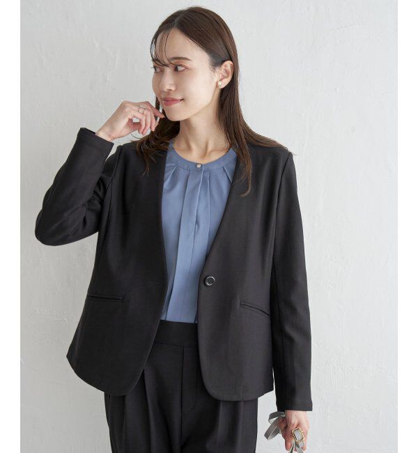 IKKA LOUNGE「【洗濯機で洗える／セットアップ対応】GOKU楽カットソーノーカラージャケット」|その他|