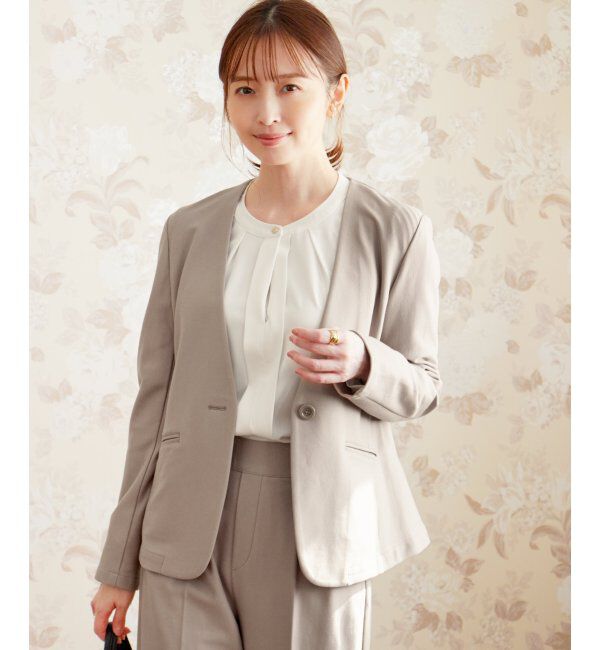 IKKA LOUNGE「【洗濯機で洗える／セットアップ対応】GOKU楽カットソーノーカラージャケット」|その他|