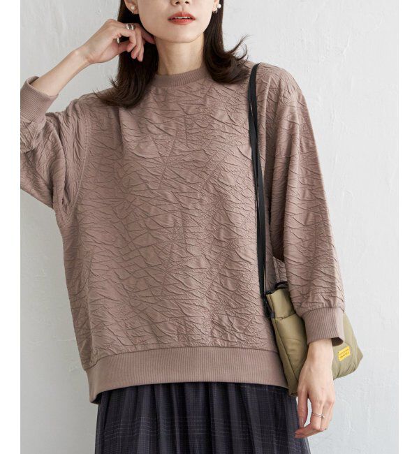 ikka「フクレジャカードプルオーバー」|その他|モカ