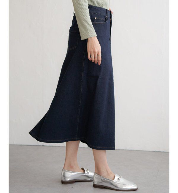 ikka「デニムロングスカート」|スカート|