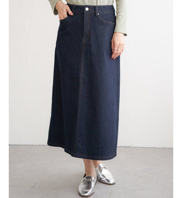 ikka「デニムロングスカート」|スカート|