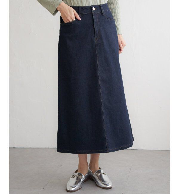 ikka「デニムロングスカート」|スカート|