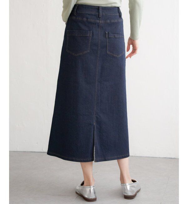 ikka「デニムロングスカート」|スカート|