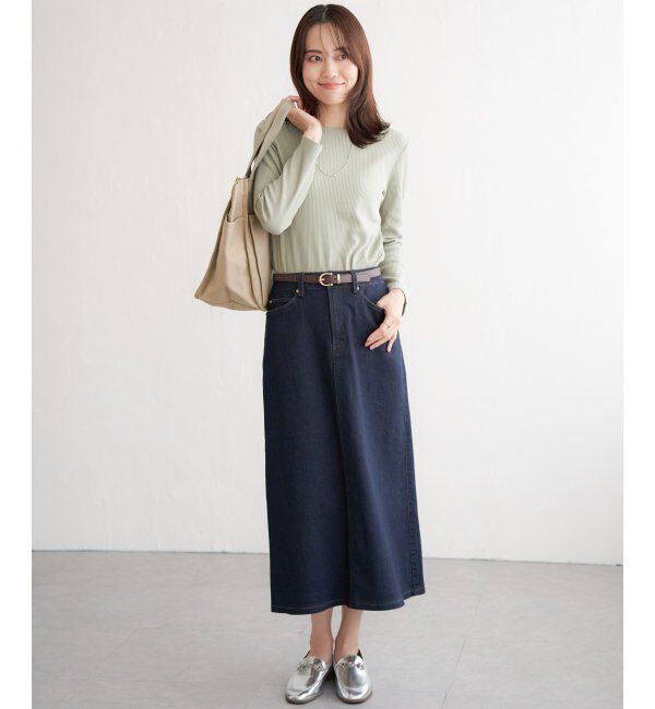 ikka「デニムロングスカート」|スカート|