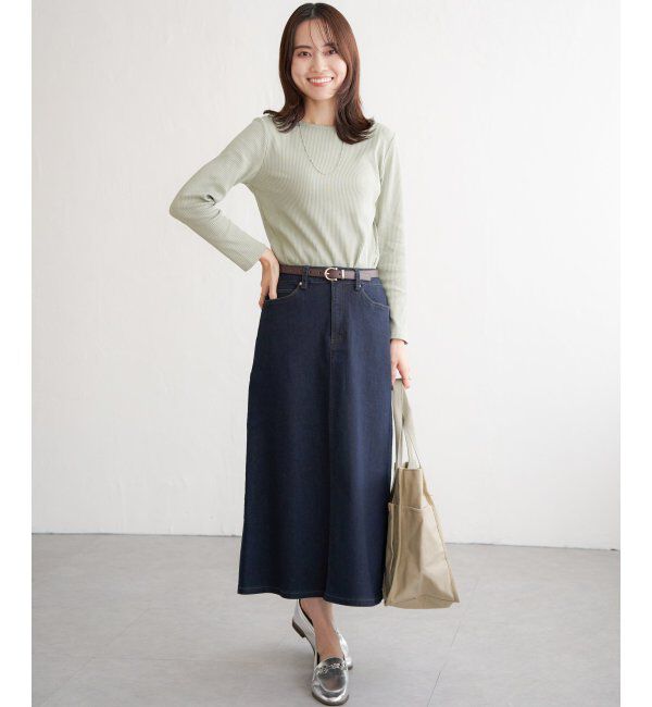 ikka「デニムロングスカート」|スカート|