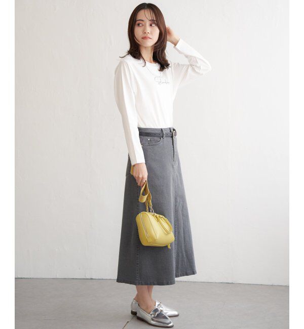 ikka「デニムロングスカート」|スカート|