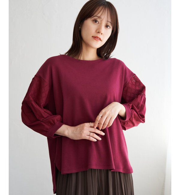 ikka「袖キカレース切り替えプルオーバー」|その他|