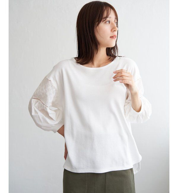 ikka「袖キカレース切り替えプルオーバー」|その他|