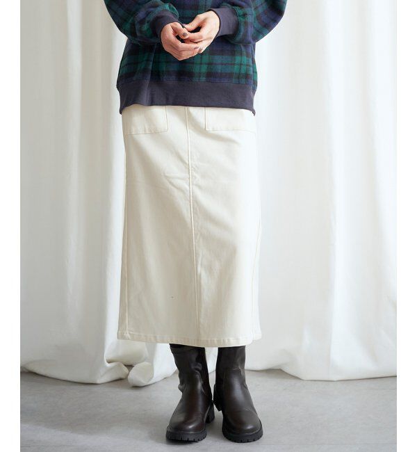 Lbc with Life「ラクぬくIラインスカート」|スカート|オフホワイト