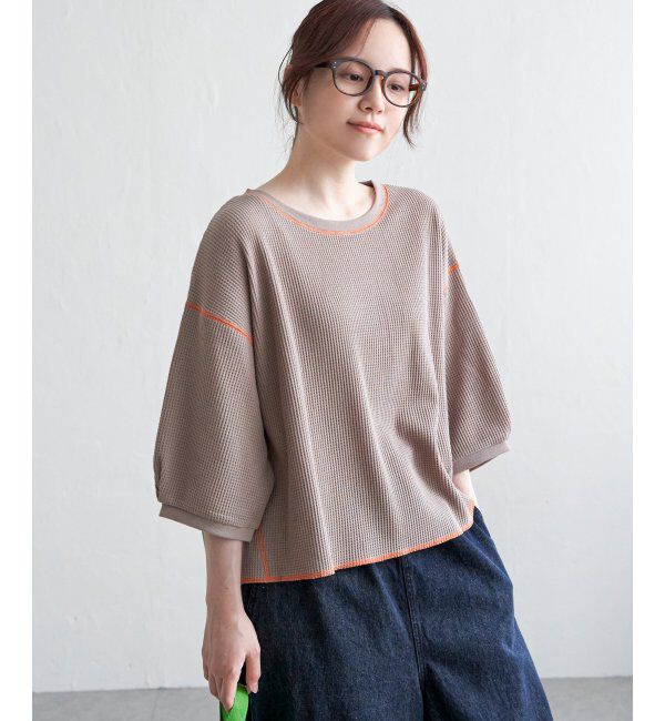 Lbc with Life「ワッフルカラーステッチプルオーバー」|その他|