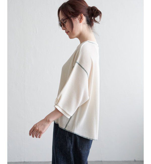 Lbc with Life「ワッフルカラーステッチプルオーバー」|その他|