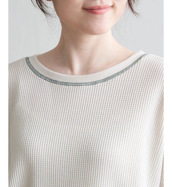 Lbc with Life「ワッフルカラーステッチプルオーバー」|その他|