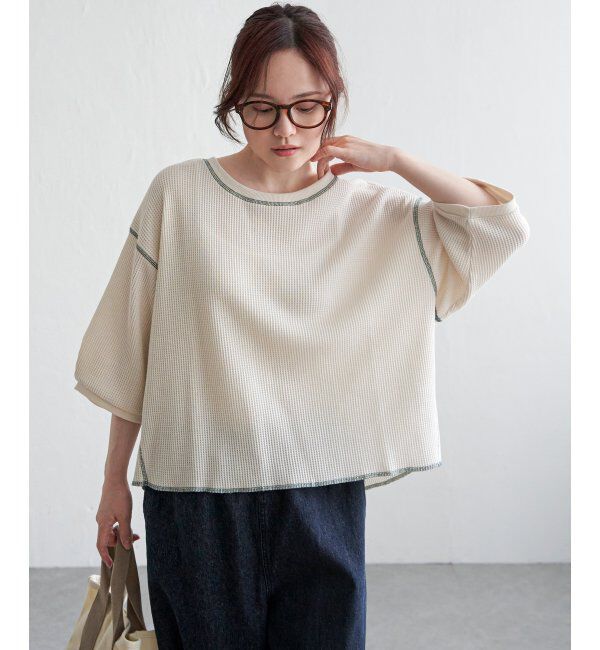 Lbc with Life「ワッフルカラーステッチプルオーバー」|その他|